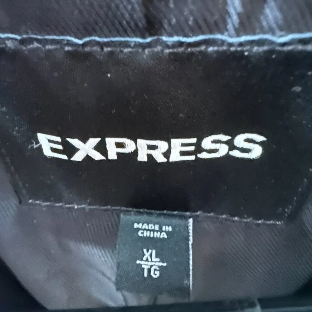 Black & Grey Express XL Men's Jacket with zip-in hooded bib - Picture 11 of 13